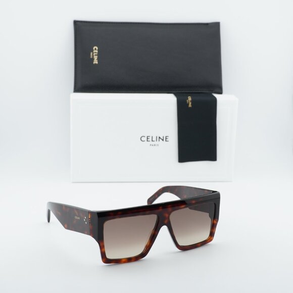 Celine CL40092I 52F Square Sunglasses - Havana/Brown main image 8